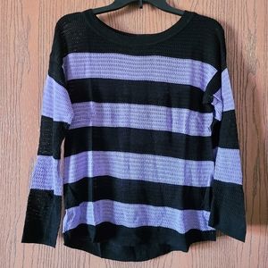 Purple & Black Striped Sweater